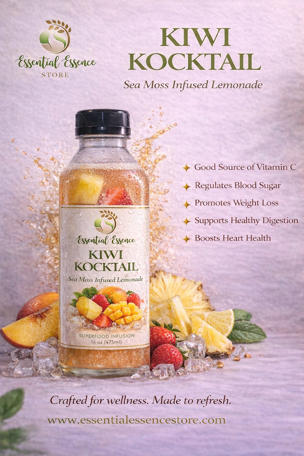 Sea Moss infused Lemonade – Essential Essence Store LLC